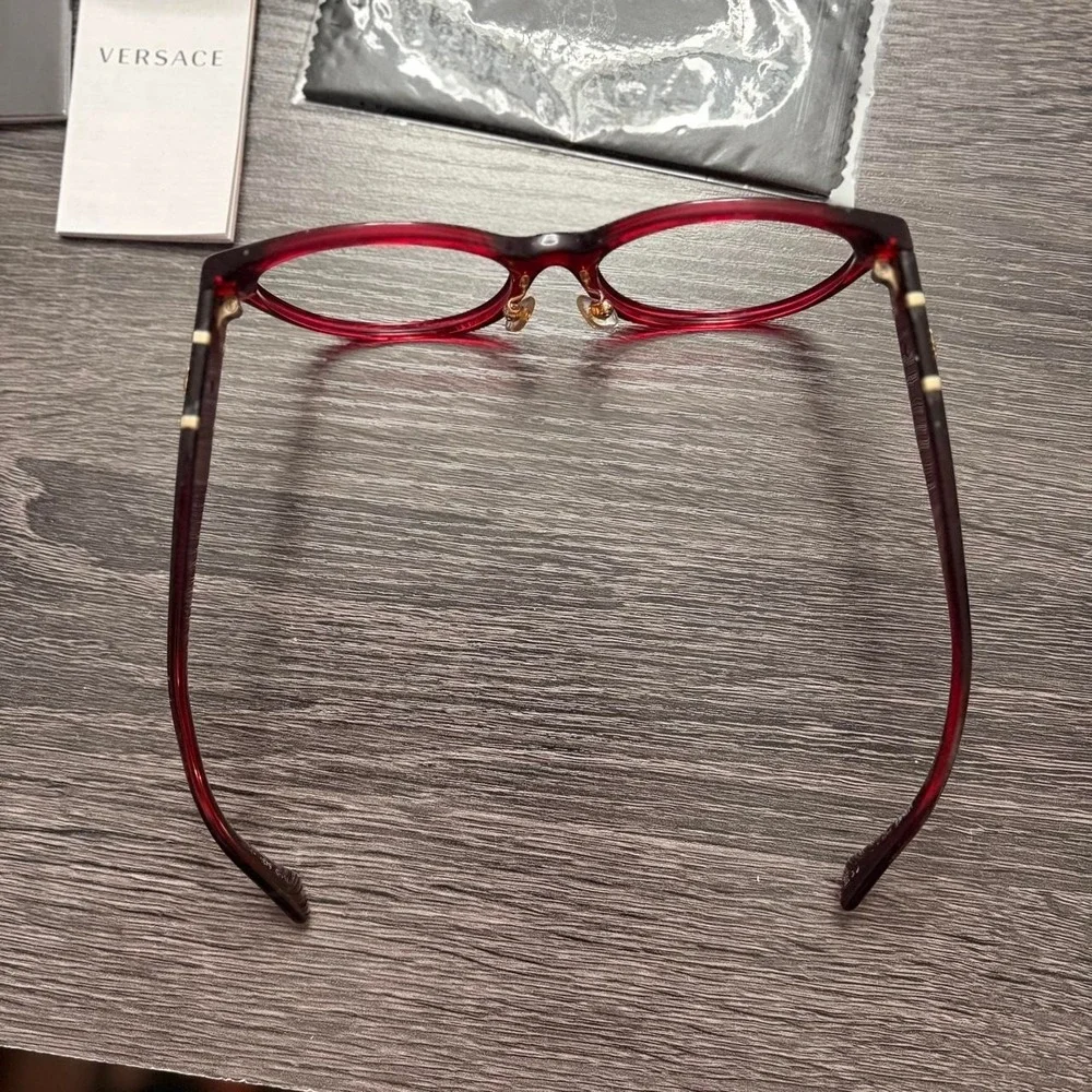Versace Women's Transparent Red Eyeglasses 53-7-140 frames Model VE3351-D 5430